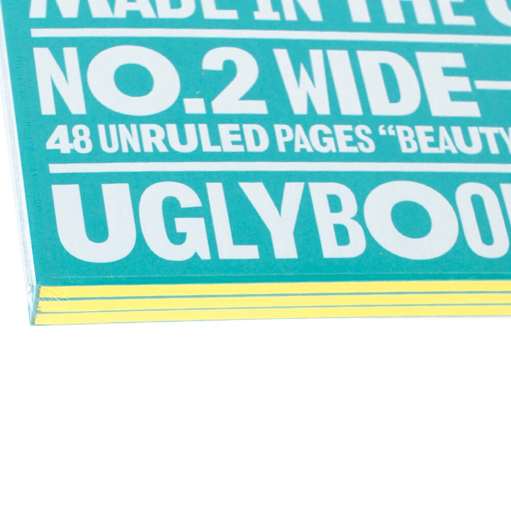Memo & Notebooks, Art & School, 8"x5.75", Uglybooks, #2, Perfect Bound, Book, 3 Pack, Lemon Shock, 963750
